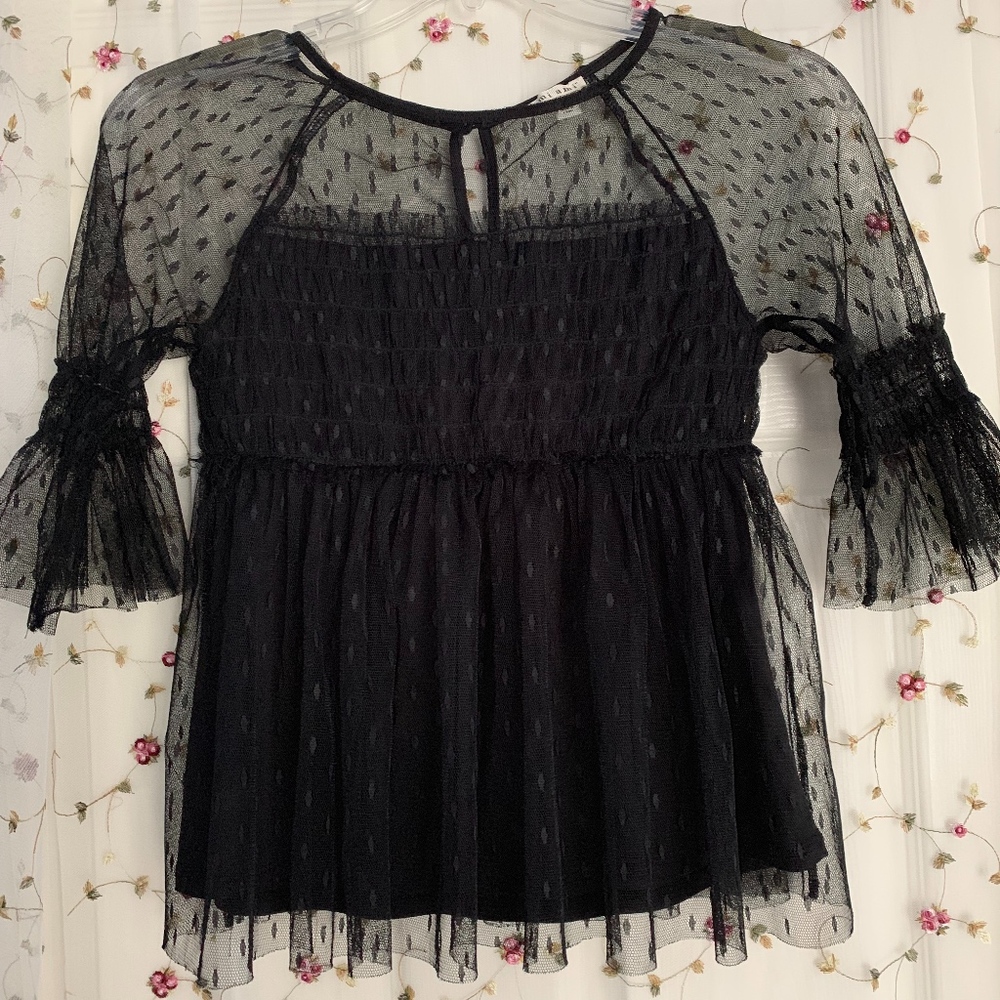 Black Lace Blouse